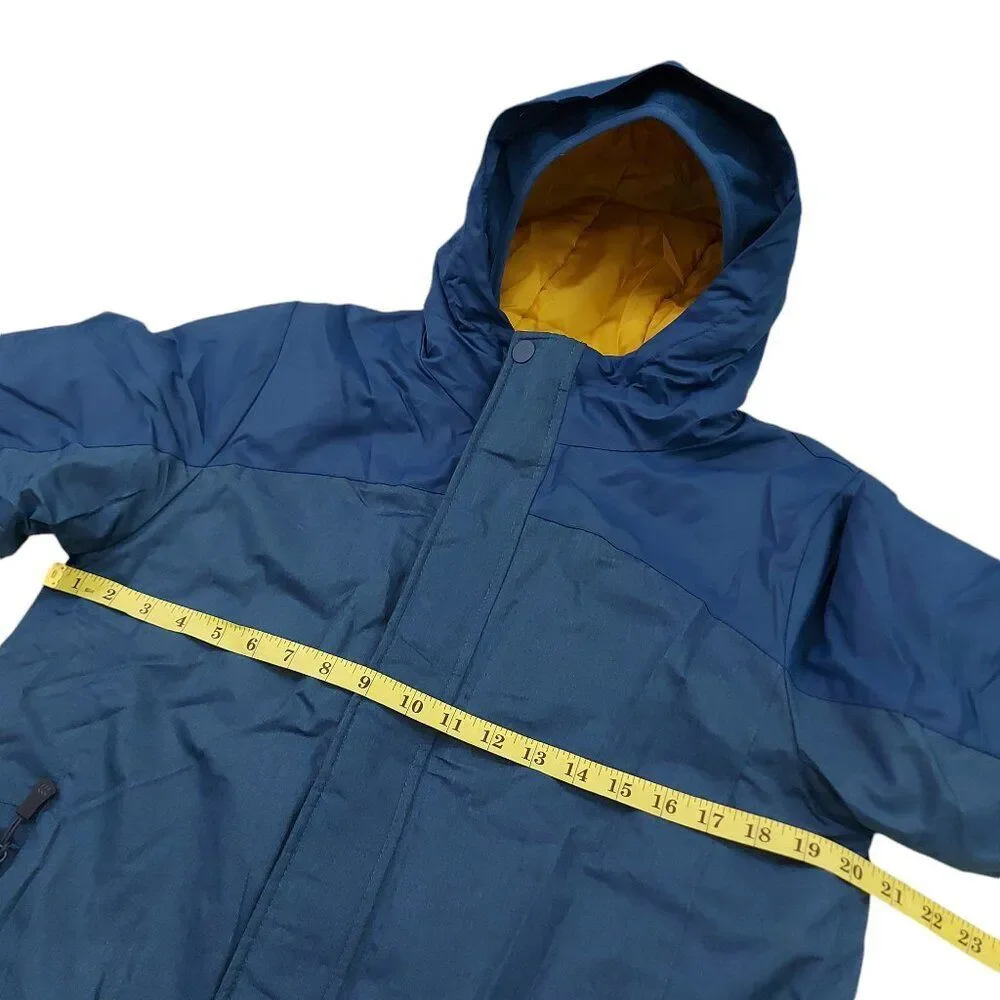 All In Motion Soft Shell Hooded Jacket Youth XL 16 Blue Zip Up Insulated Winter